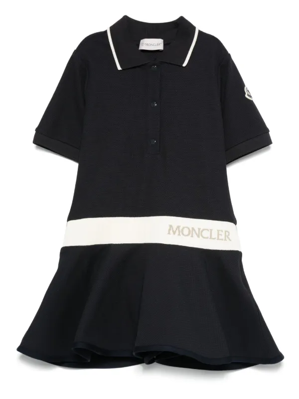 Moncler Enfant logo-waistband Polo Dress | Blue | FARFETCH