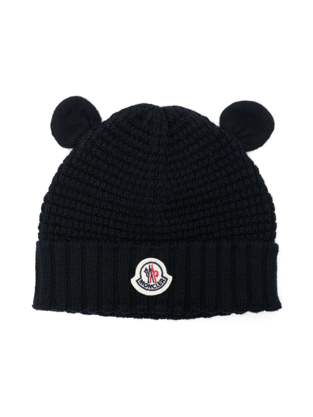 Moncler Enfant virgin wool beanie - Blue