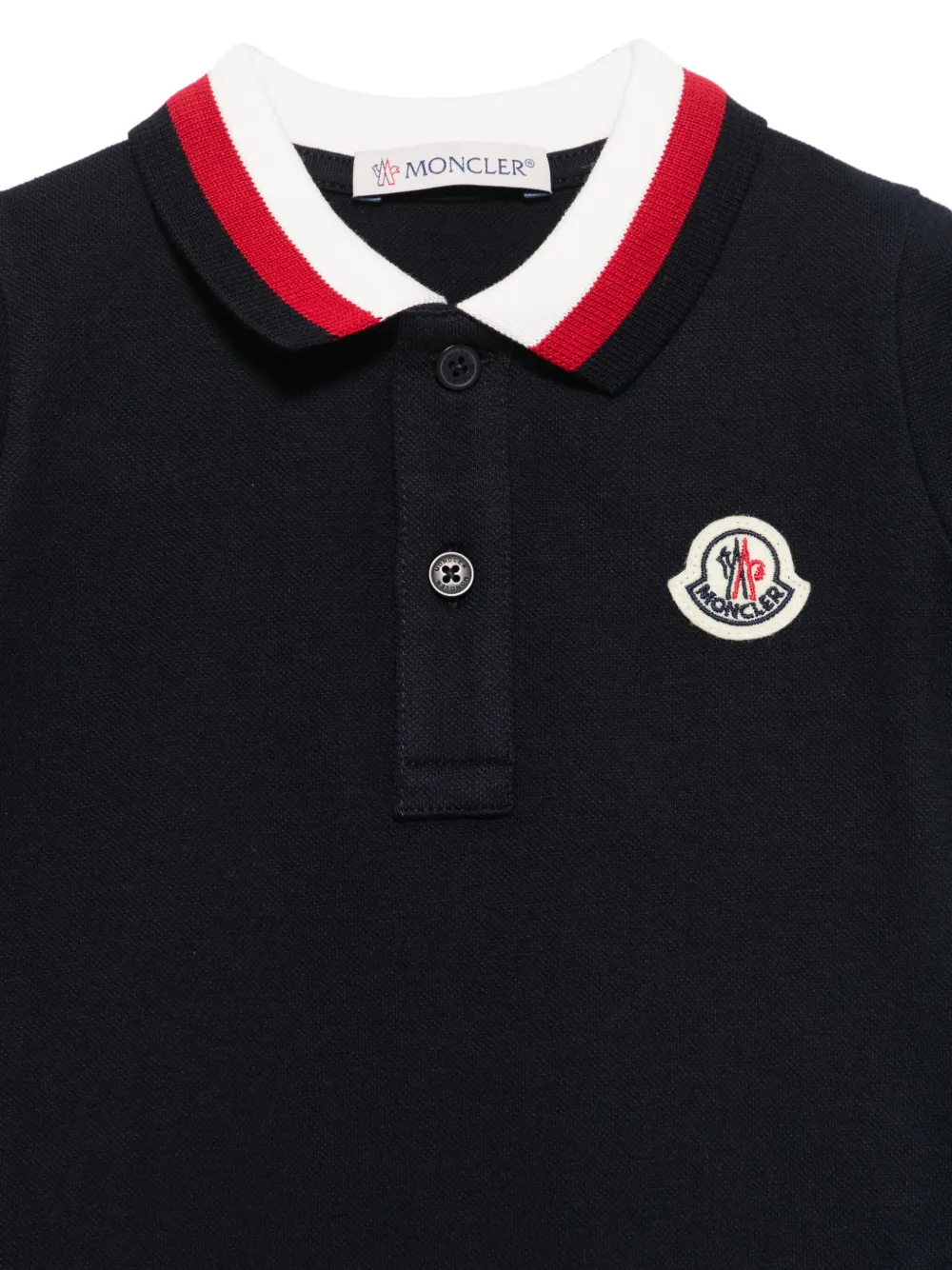 Moncler Enfant Romper met logopatch Blauw