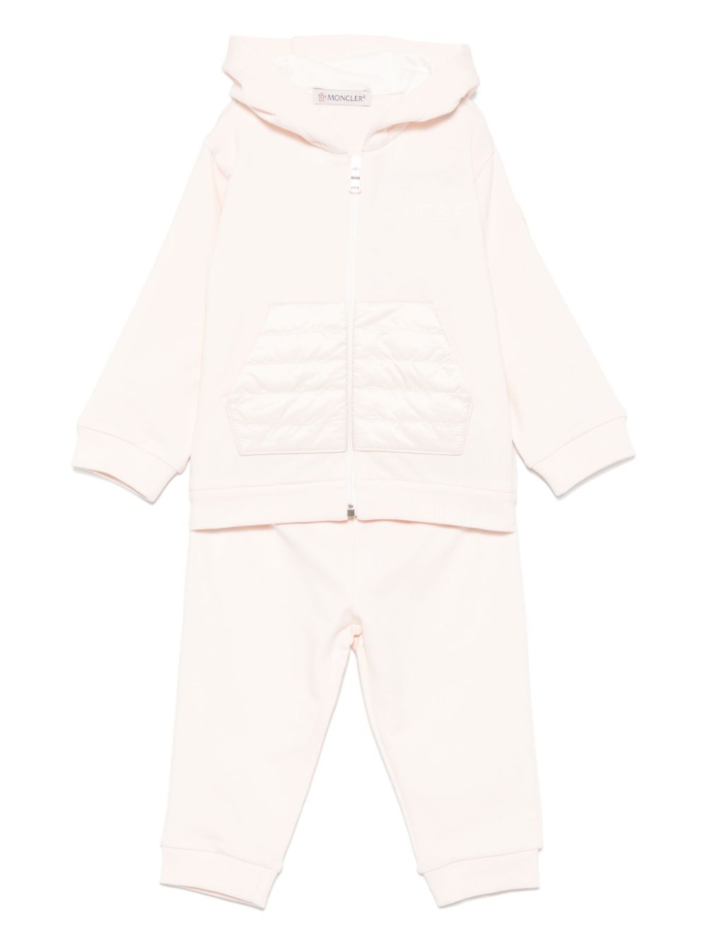 Moncler Enfant hooded tracksuit Roze