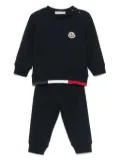 Moncler Enfant logo-patch track suit - Blue