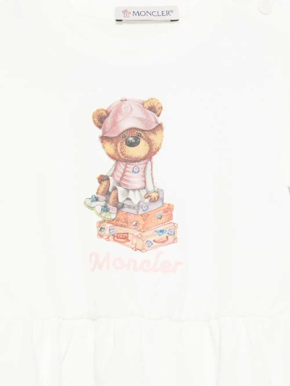 Moncler Enfant Jurk met print Wit