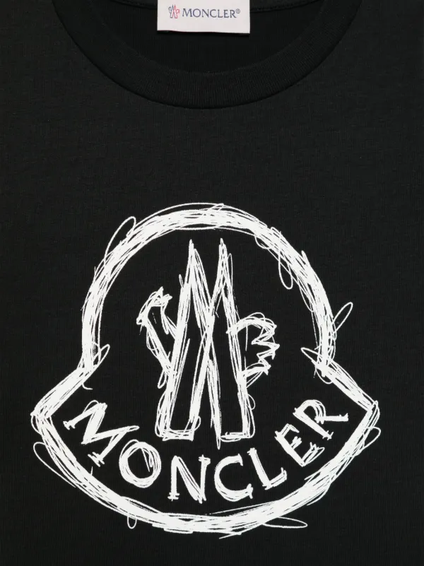 Moncler Enfant logo-print T-shirt | Black | FARFETCH