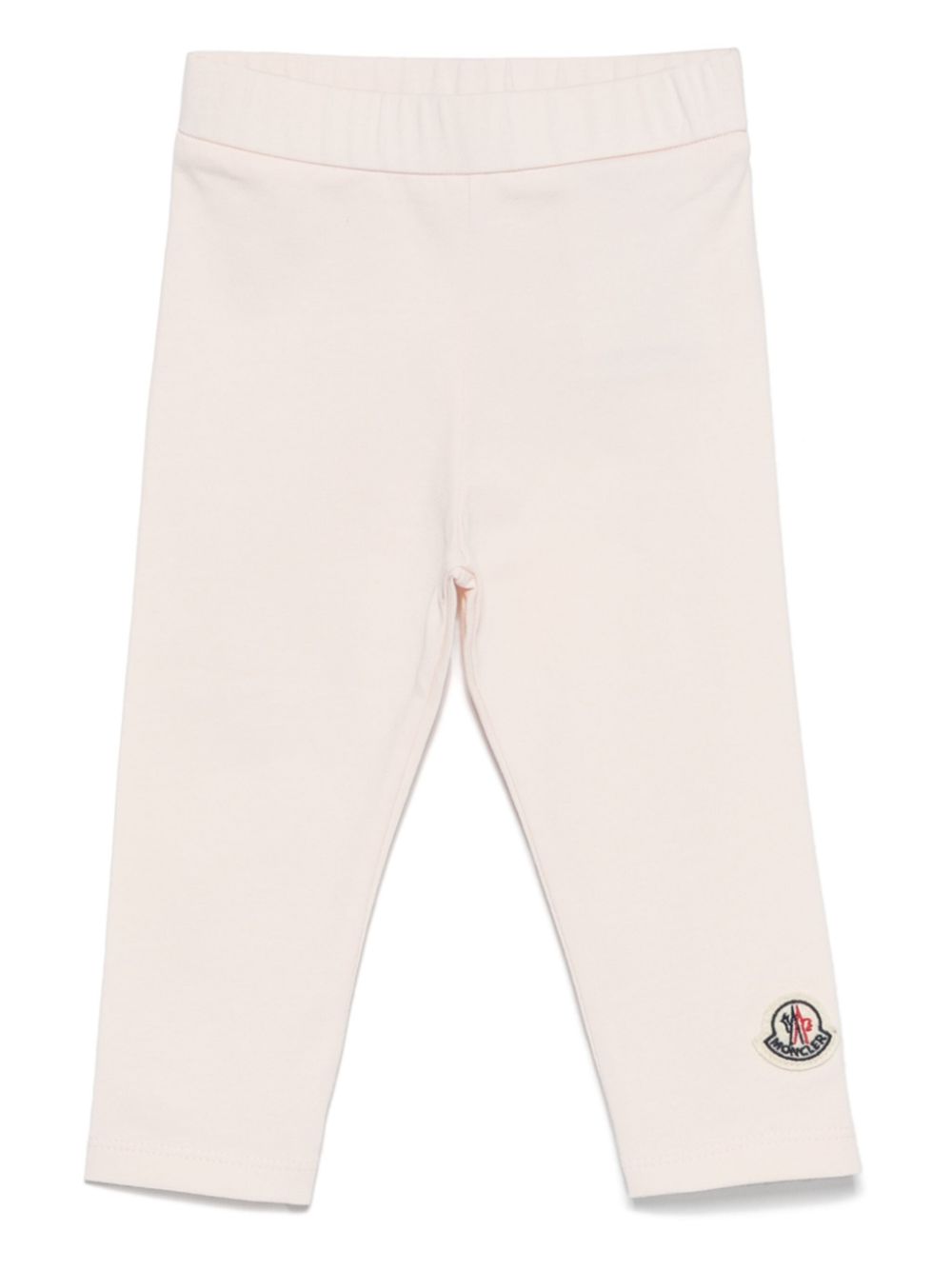 Moncler Enfant logo-patch leggings - Pink