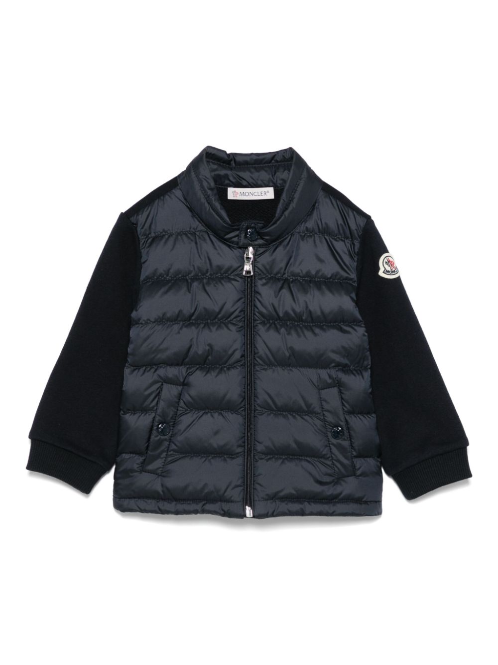 Moncler Enfant panelled jacket Blauw