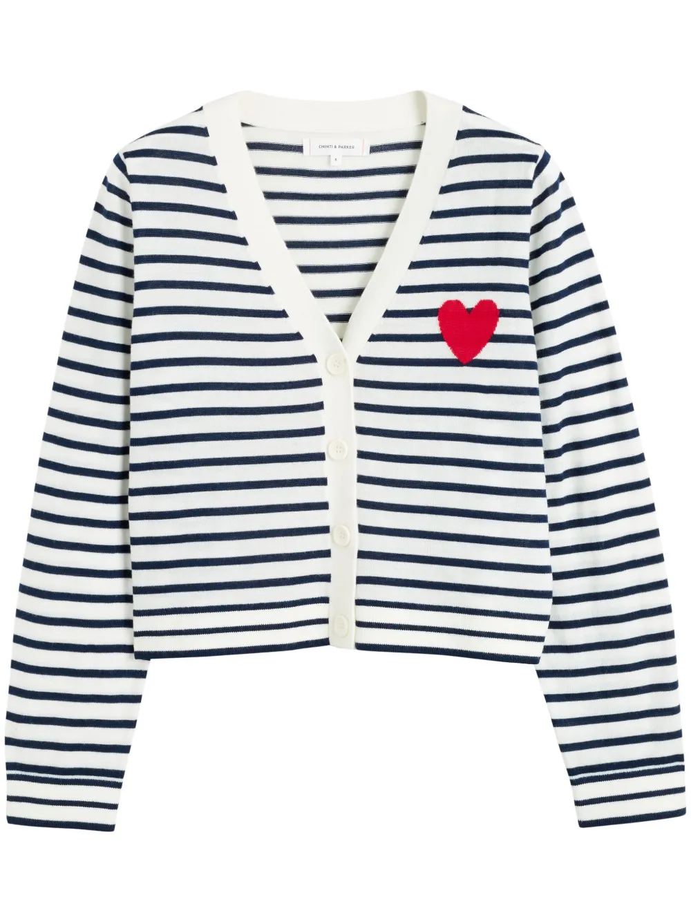 striped merino cardigan