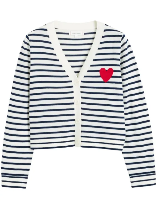 Cardigan en mérinos à rayures - Chinti & Parker - Modalova