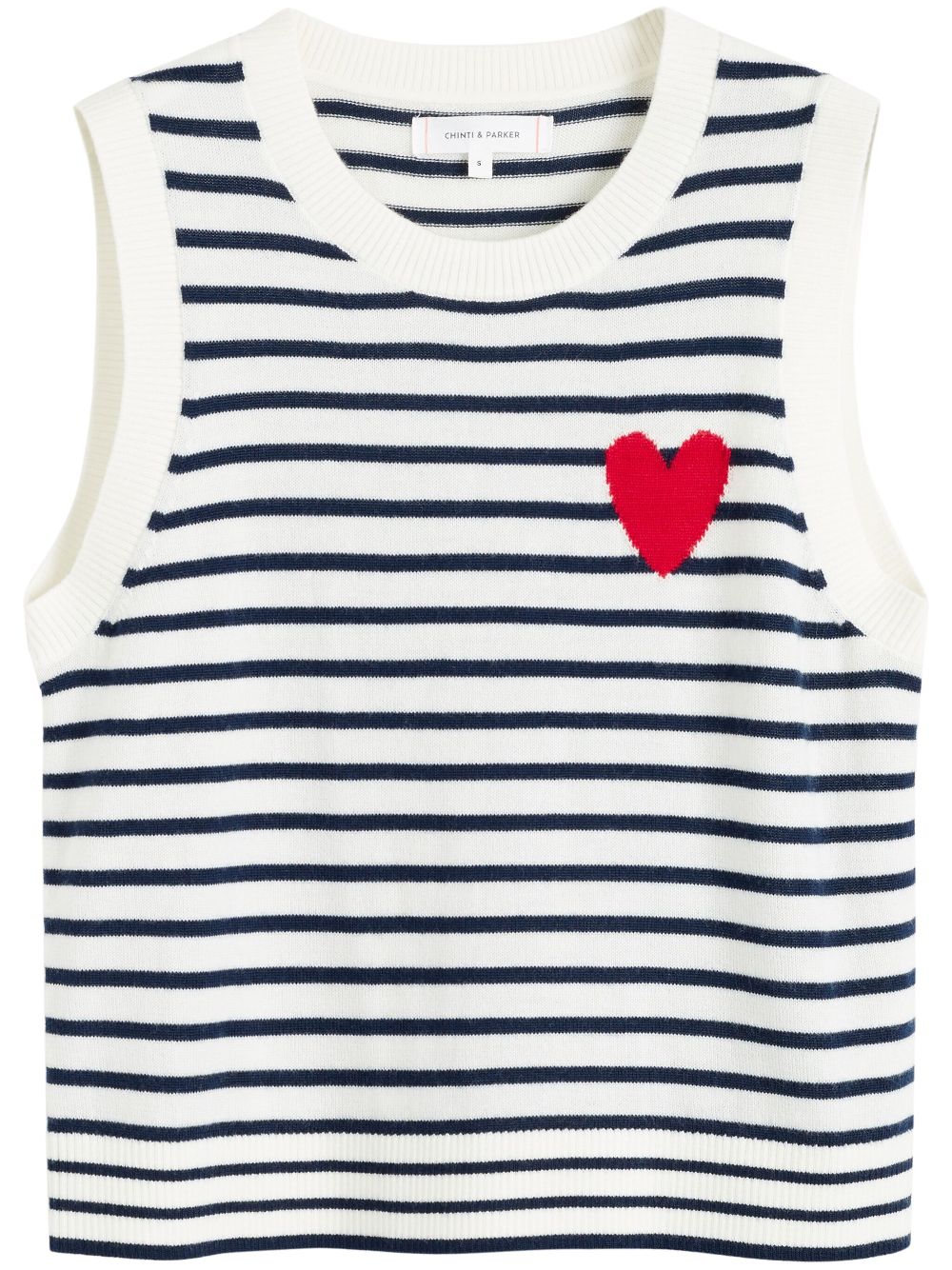 striped merino knit vest