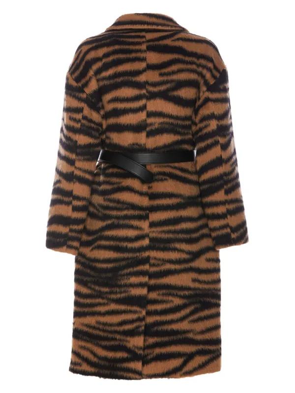 Max Mara tiger-print Coat | Brown | FARFETCH