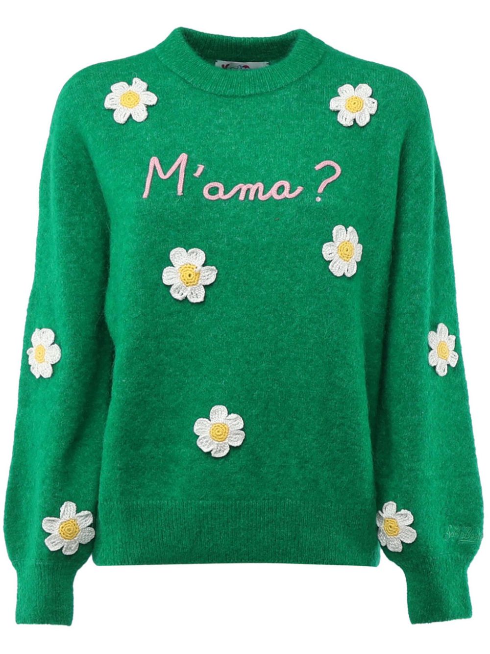 MC2 SAINT BARTH FLORAL-APPLIQUÉ SWEATER 