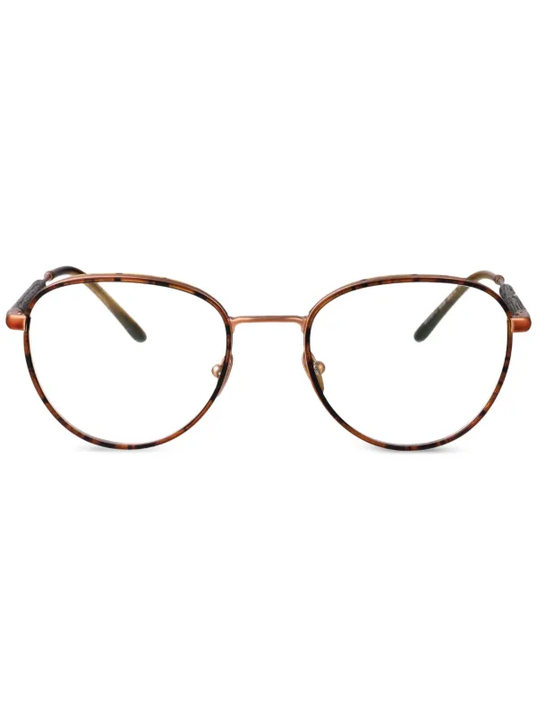 Giorgio Armani Round-frame Glasses in Brown