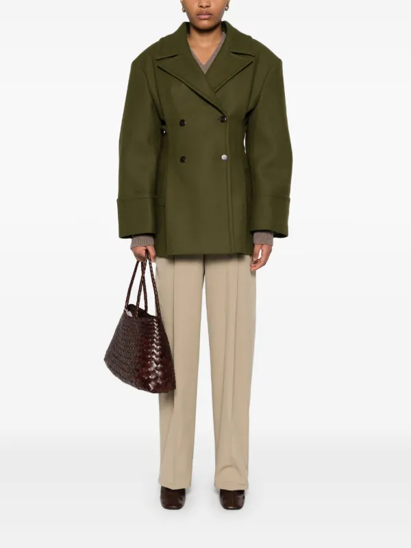 BALENCIAGA ピーコート ウールコート オリーブグリーン BALENCIAGA ピーコート ウールコート オリーブグリーン