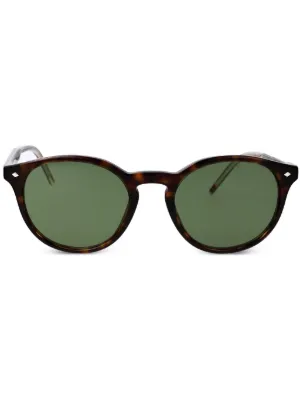 Giorgio Armani ラウンドフレーム サングラス | レッド | FARFETCH JP