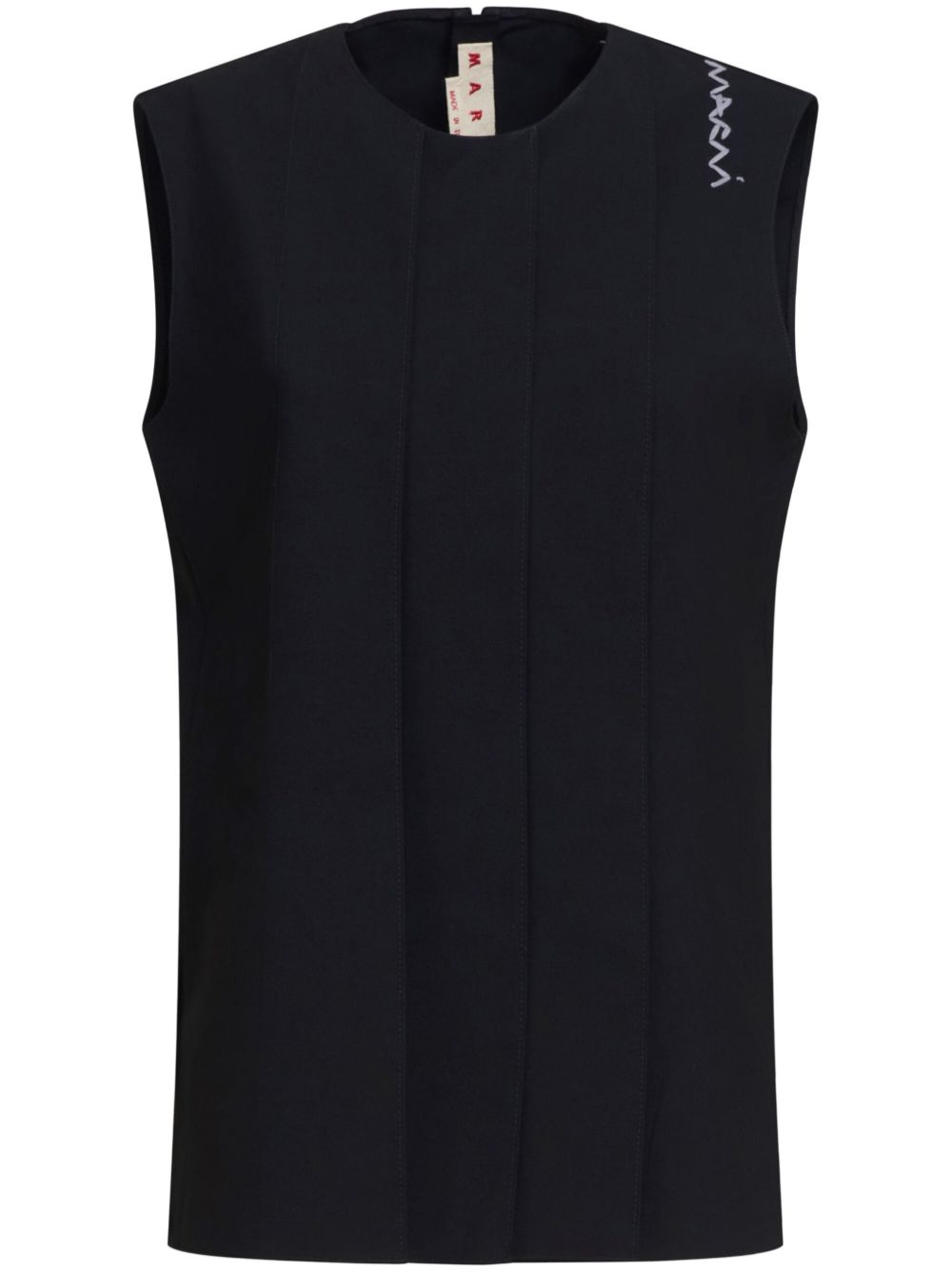 Marni logo-embroidered vest - Black