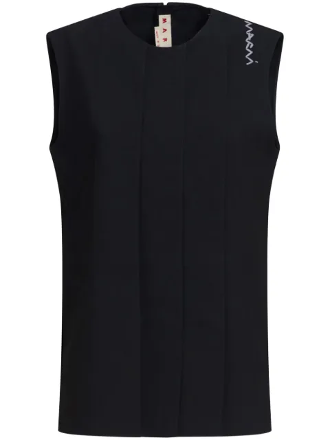 Marni logo-embroidered vest