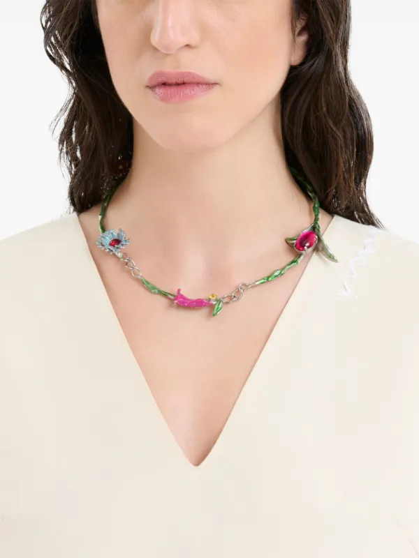 MARNI マルニ ネックレス シルバートーン 花 Marni フローラル ネックレス | シルバートーン | FARFETCH JP