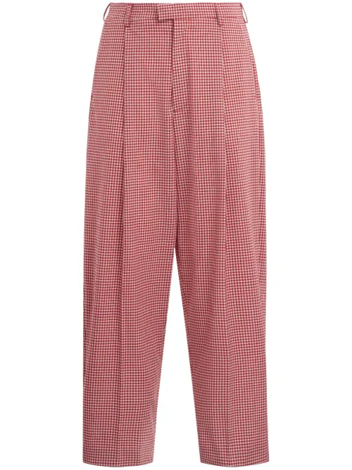 Marni pantalon à carreaux - Rouge - Marni - Modalova