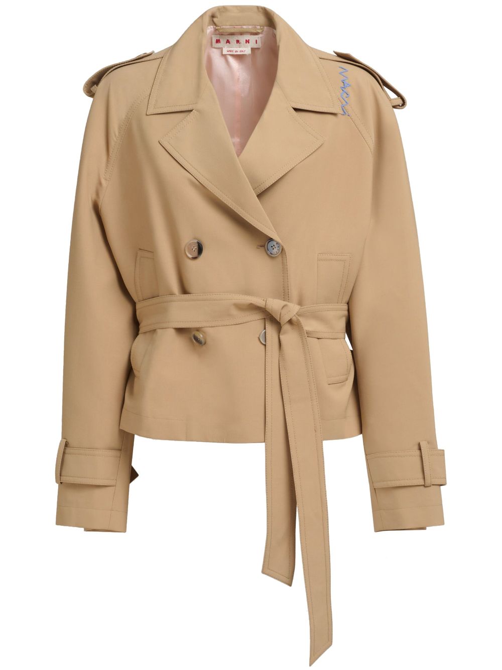 Marni double-breasted trench jacket - Neutrals