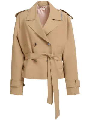 MM6 Maison Margiela クロップド ジャケット | ニュートラル | FARFETCH JP