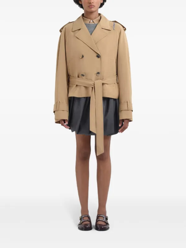 Marni double-breasted Trench Jacket | Neutrals | FARFETCH LB
