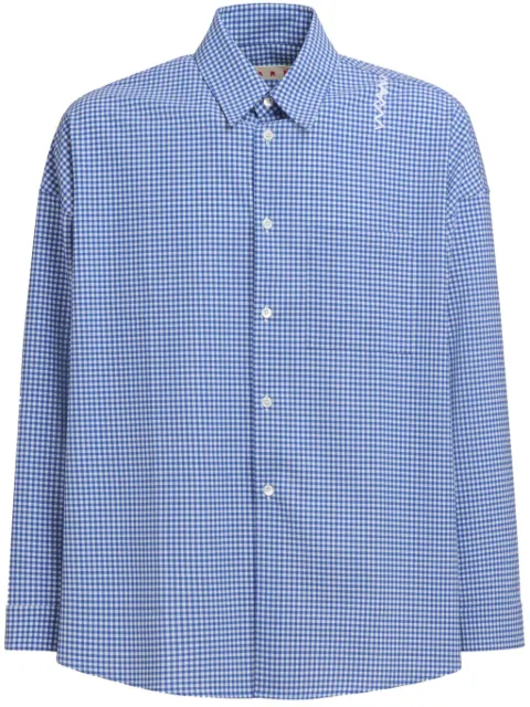 Marni camisa con cuadros estampados