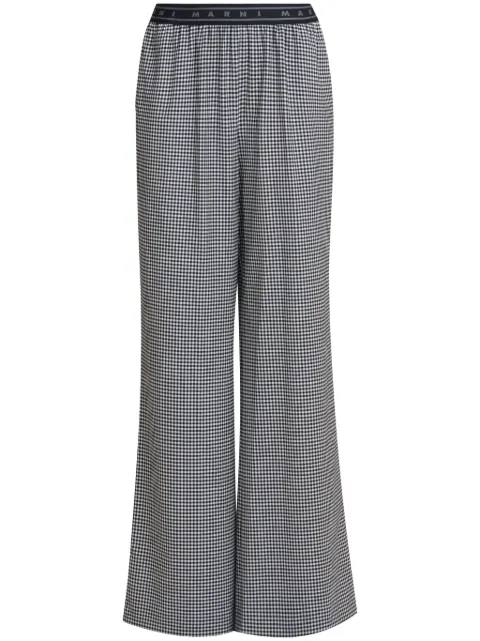 Marni pantalones con motivo de cuadros gingham