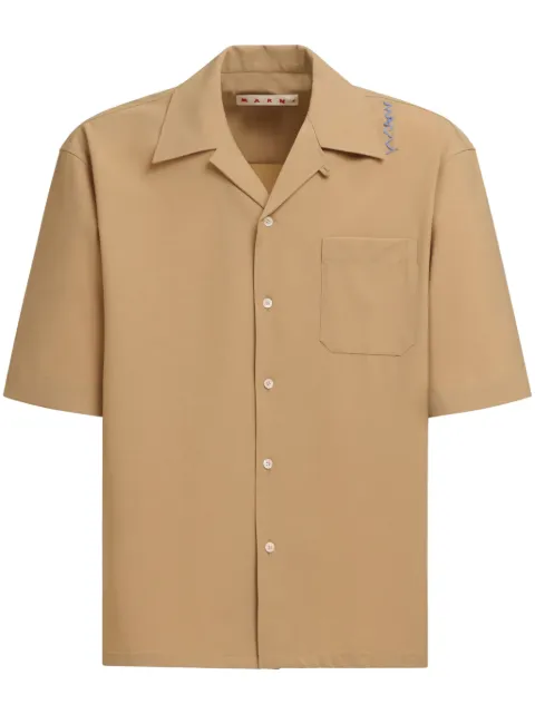 Marni logo embroidered shirt 