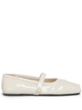 Marni patent-leather ballerina shoes - White