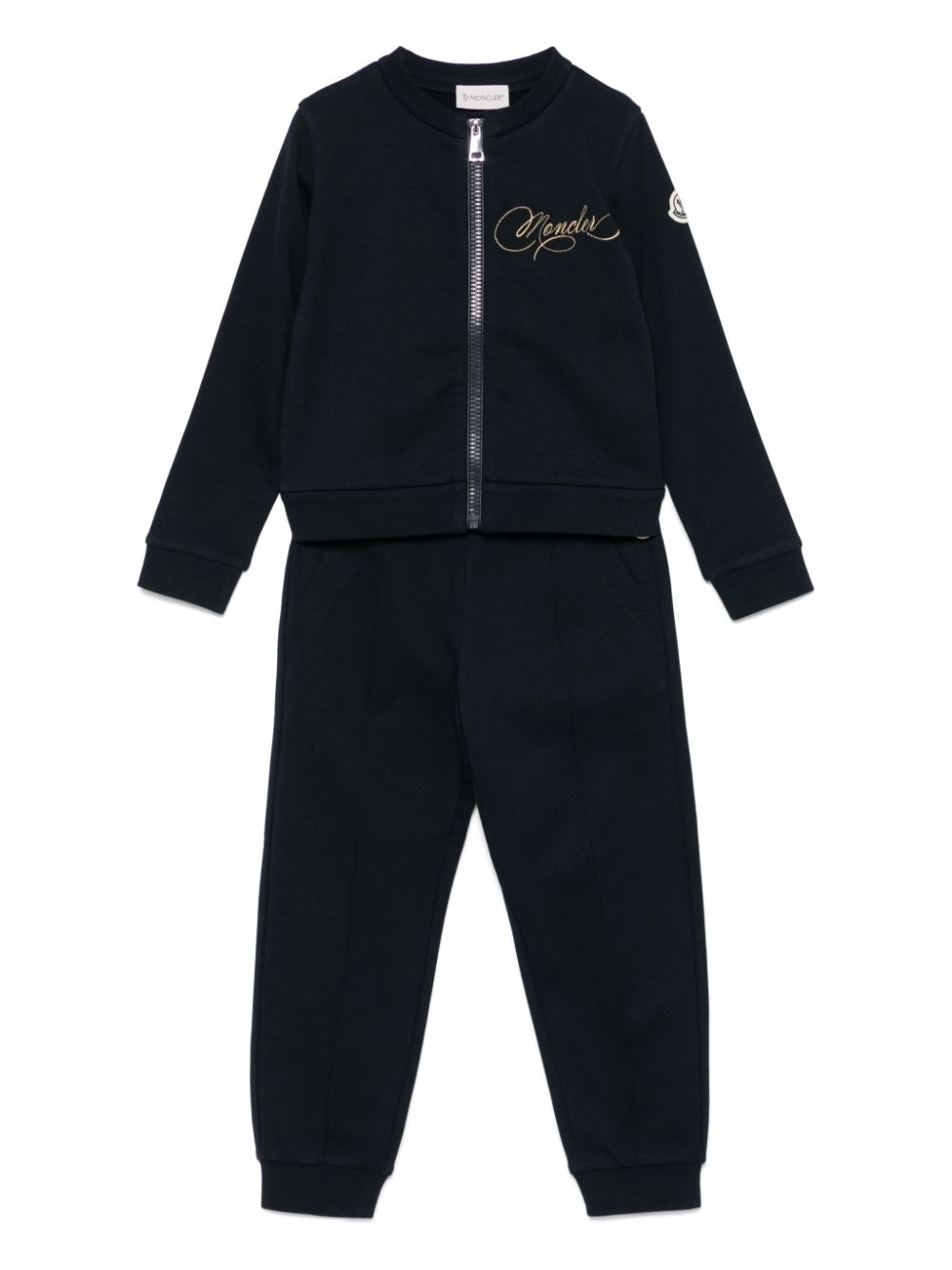 Moncler Enfant cotton tracksuit Blauw