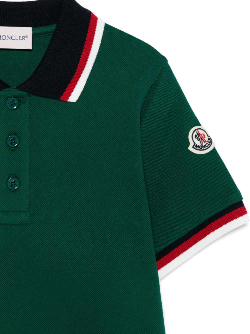 Moncler Enfant Gestreept poloshirt Groen