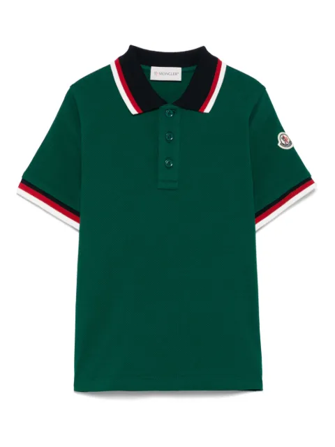 Moncler Enfant striped-edge polo shirt