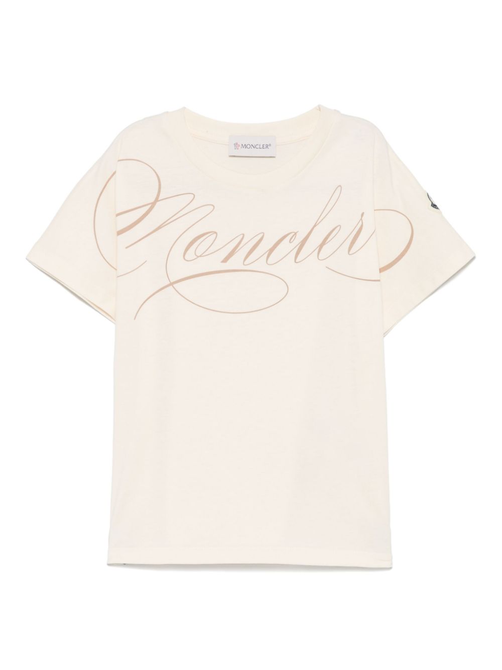 Moncler Enfant logo-print T-shirt - Neutrals