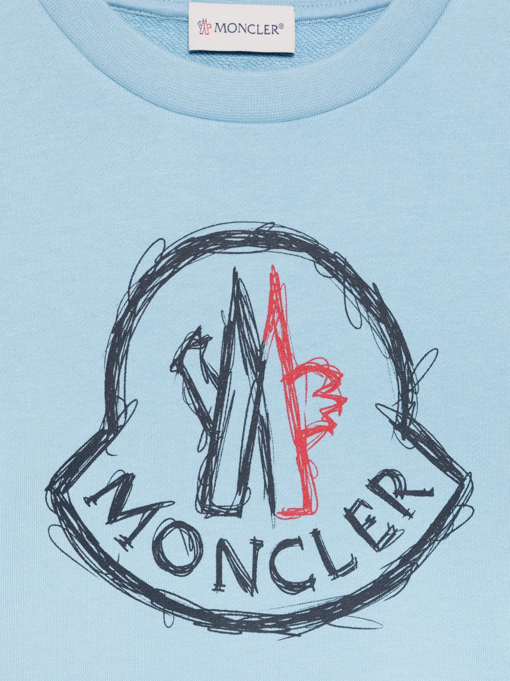 Moncler Enfant Sweater met logoprint Blauw