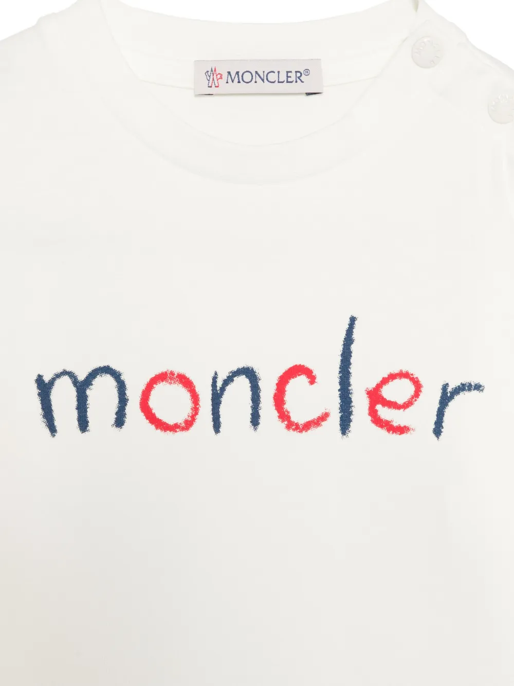 Moncler Enfant T-shirt met logoprint Wit
