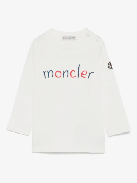 Moncler Enfant playera con logo estampado