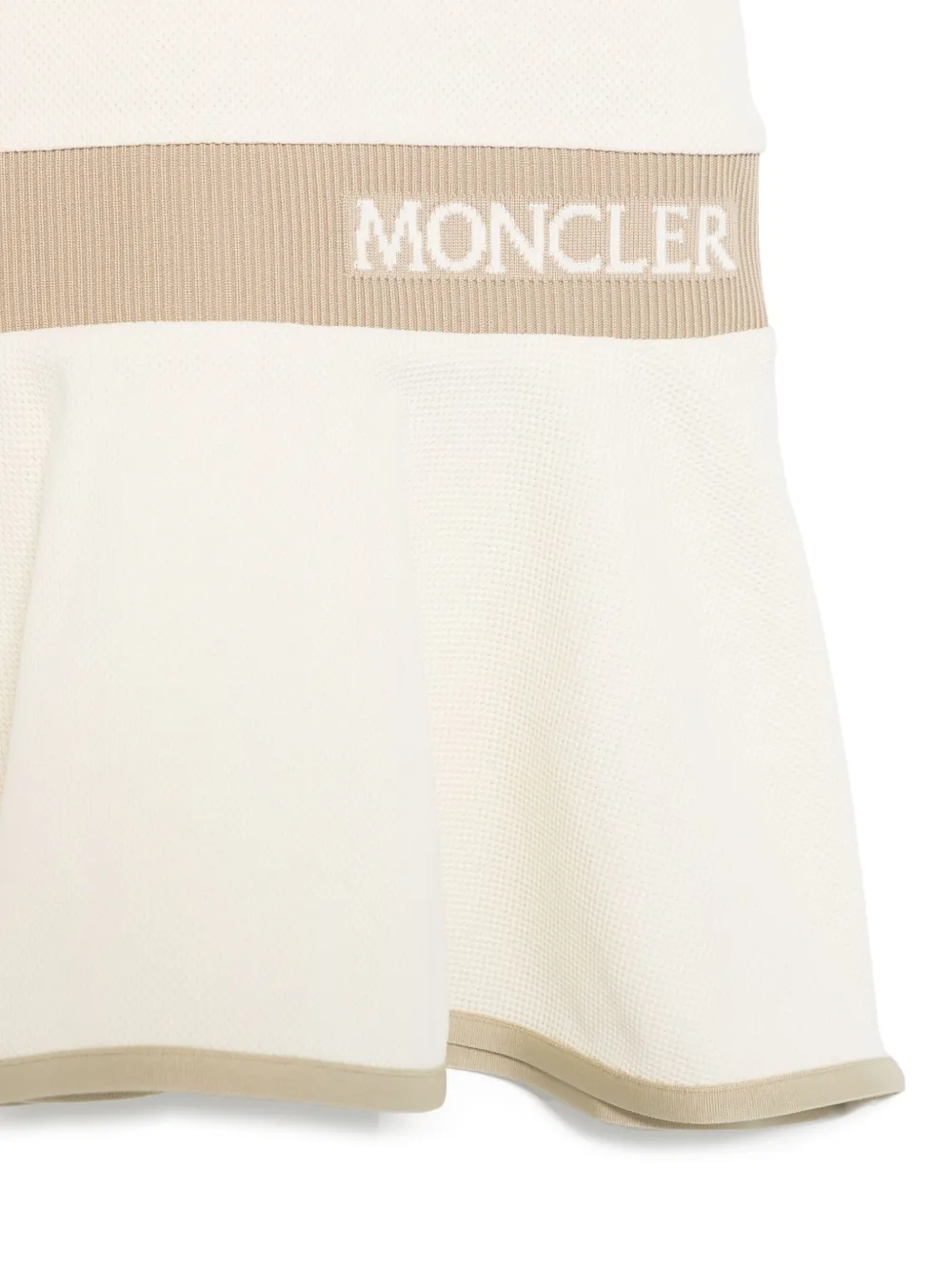 Moncler Enfant Jurk verfraaid met logo Beige