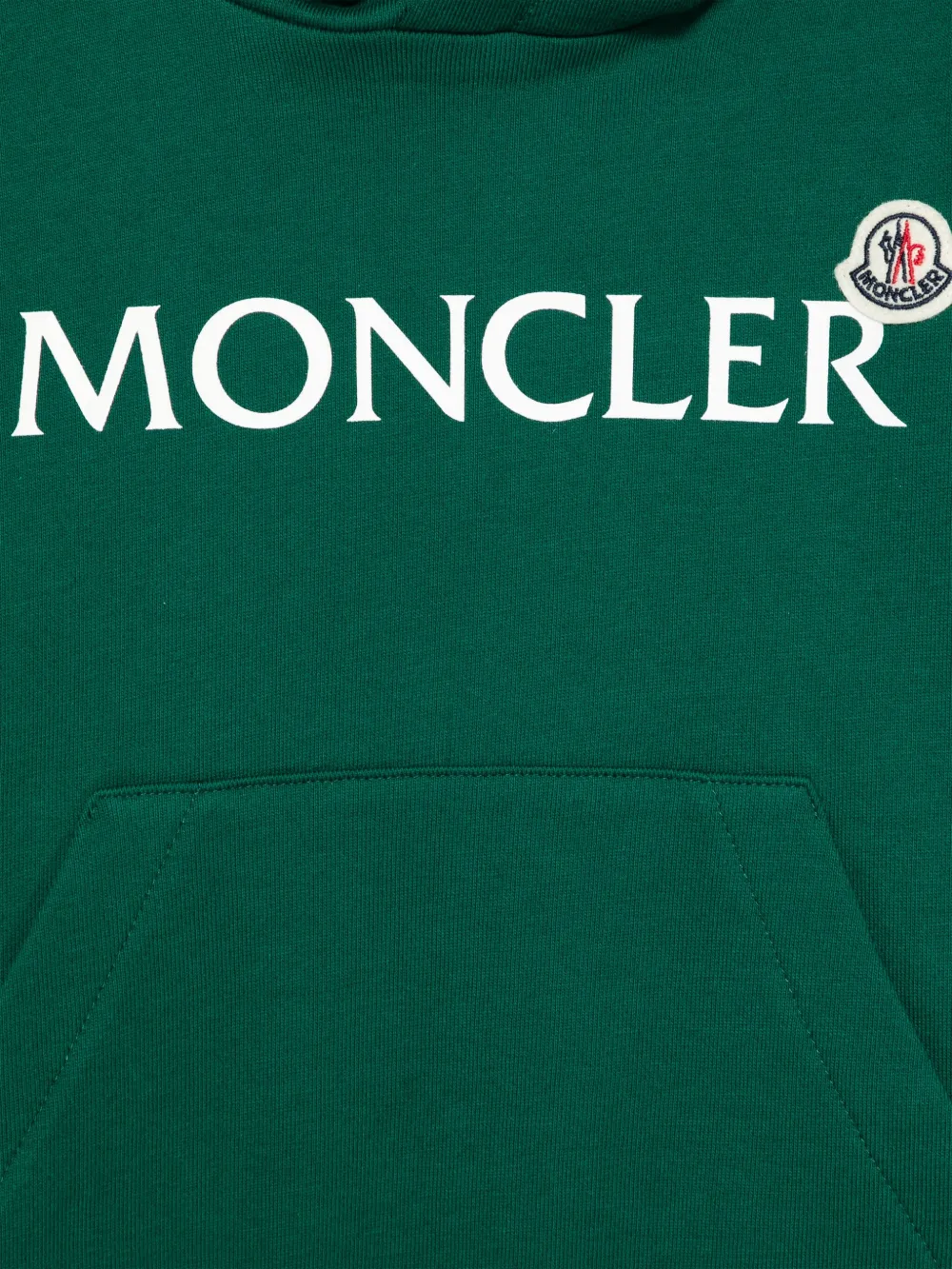 Moncler Enfant Hoodie met logoprint Groen