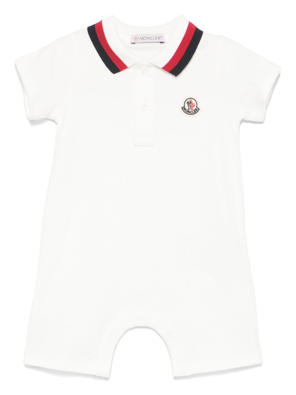 Moncler Enfant logo-patch romper - White