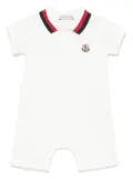 Moncler Enfant logo-patch romper - White