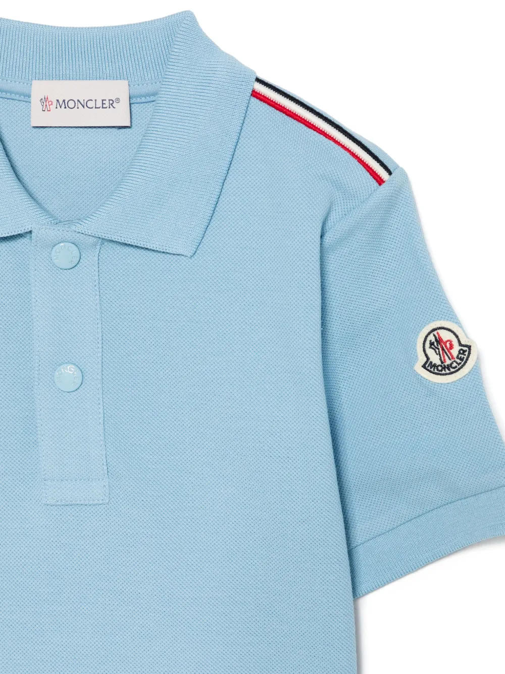 Moncler Enfant Gestreept poloshirt Blauw