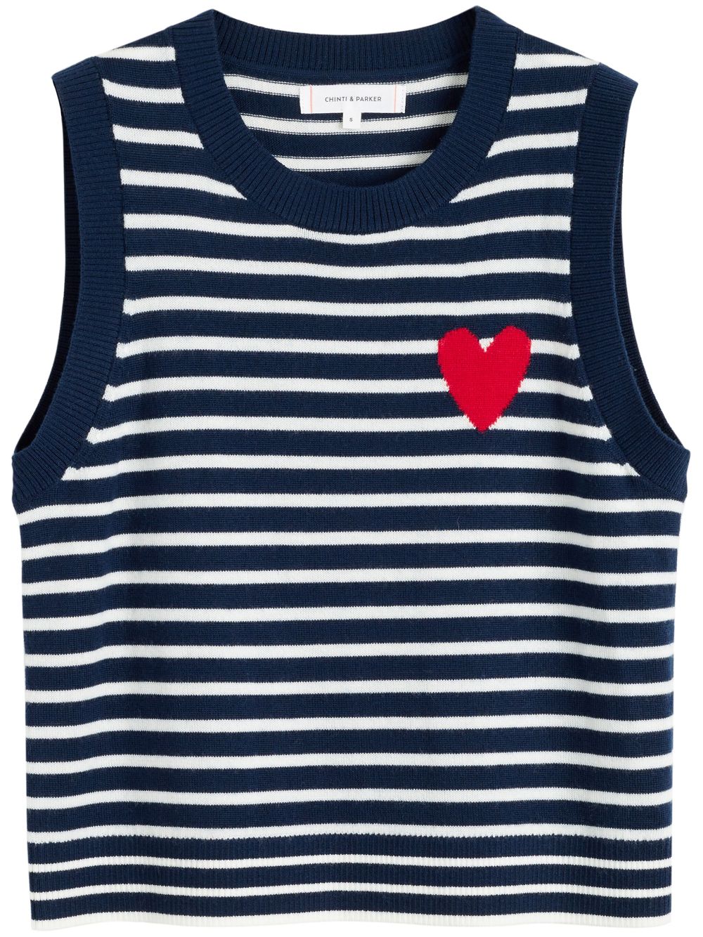 Chinti & Parker Heart Breton vest - Blue