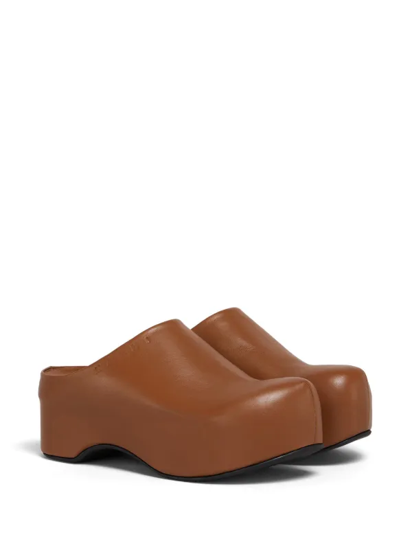 【MARNI】レザー プラットフォームミュール 関税送料込み ♢MARNI♢マルニ レザーサンダル☆正規品☆ (MARNI/サンダル