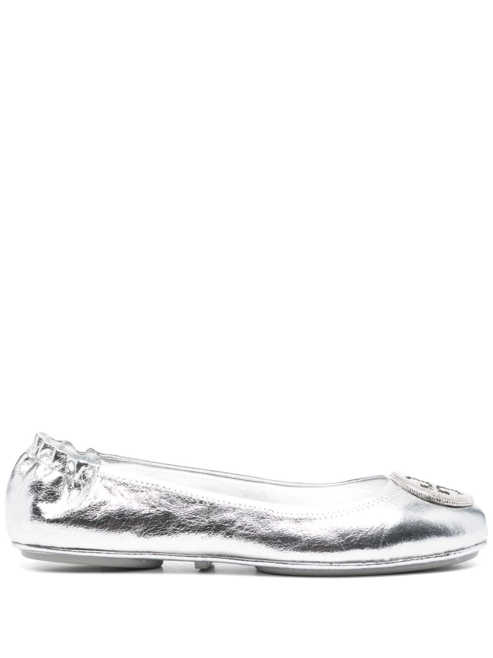 Tory Burch Minnie Travel ballet flats Silver