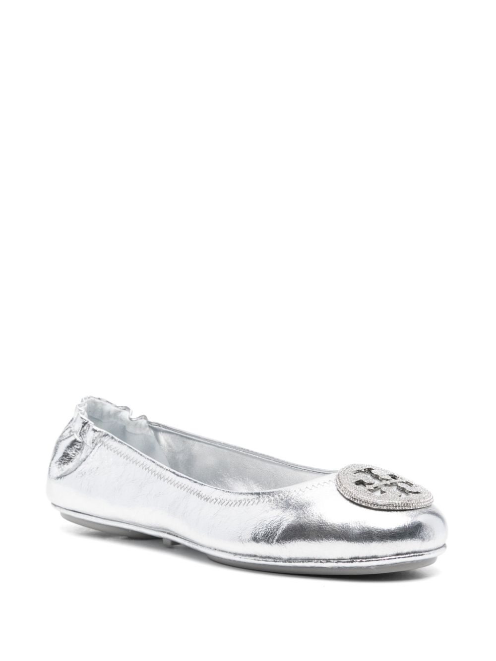 Tory Burch Minnie Travel ballet flats Silver