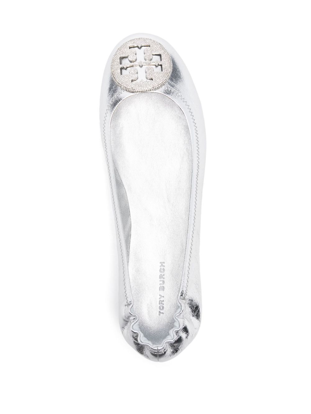 Tory Burch Minnie Travel ballet flats Silver