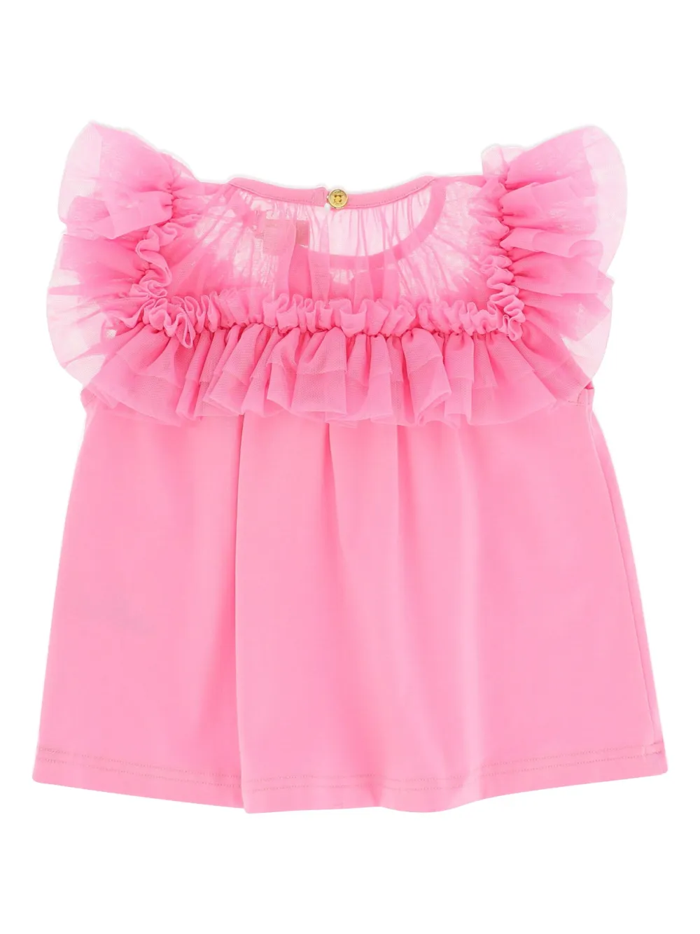 ANGEL'S FACE KIDS Bubbles ruffle-neck Top - Roze