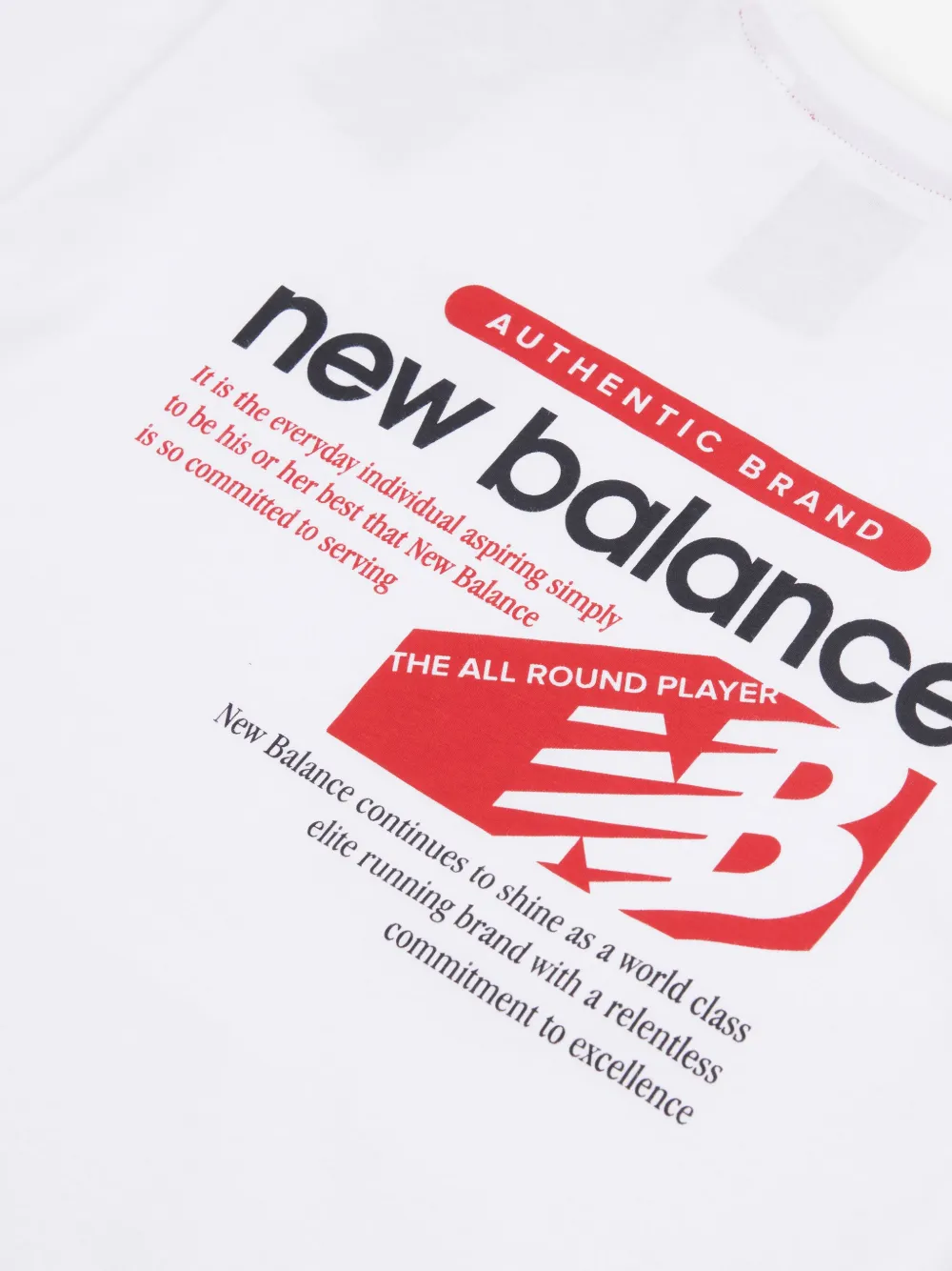 New Balance Kids Athletics Relaxed Player T-shirt Wit