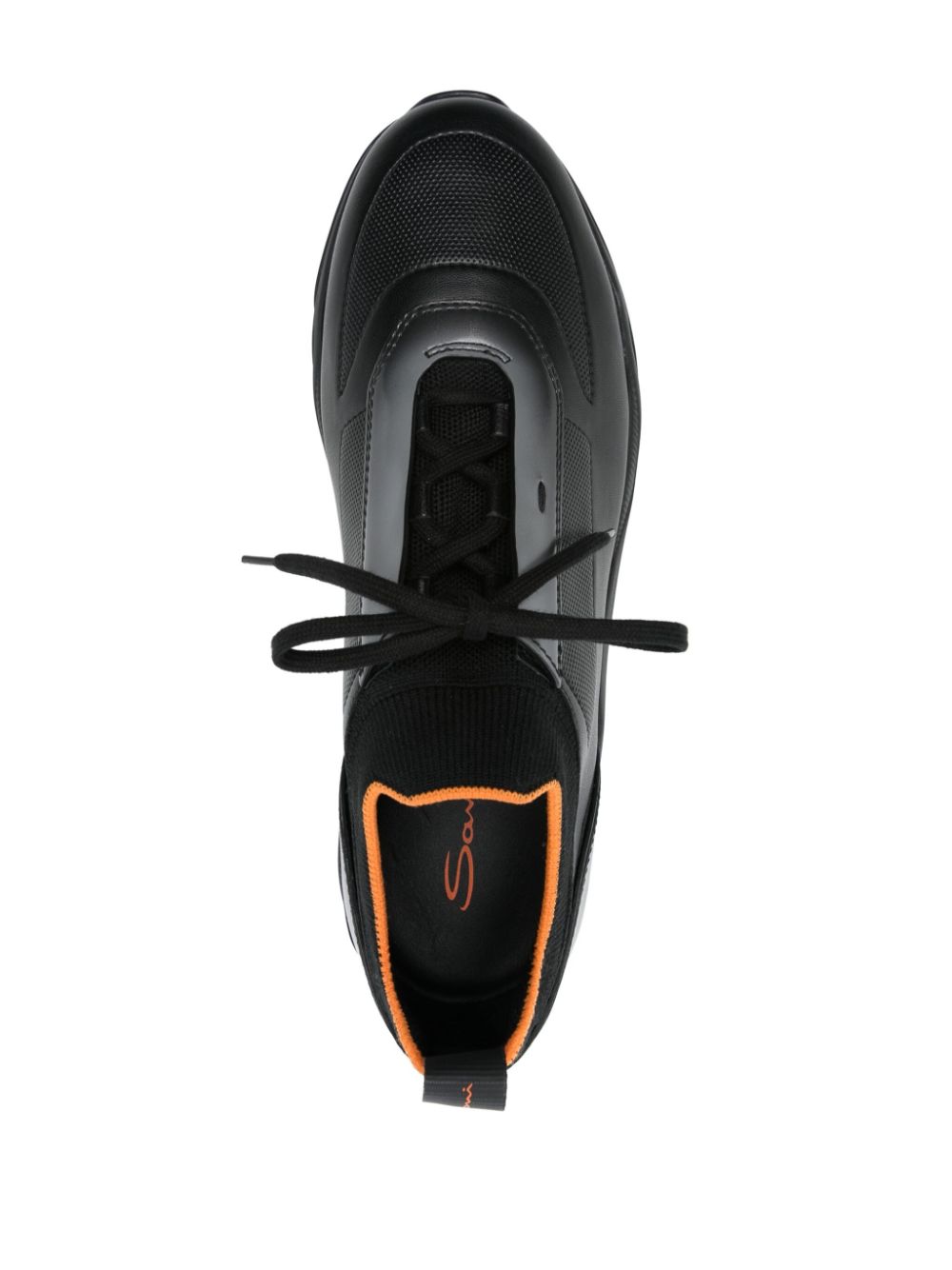 Santoni Leren sneakers Zwart