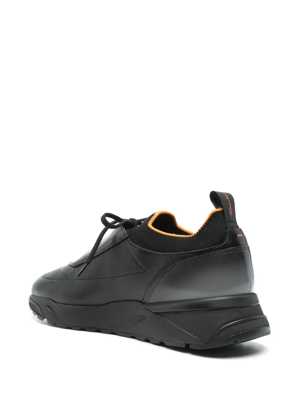 Santoni Leren sneakers Zwart