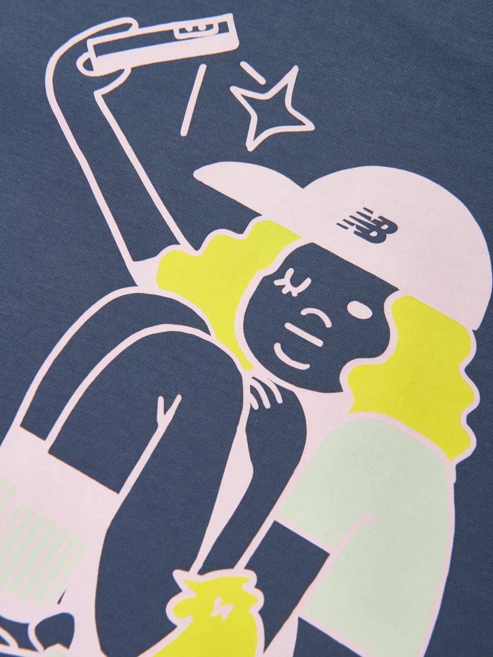 New Balance Kids T-shirt met print Blauw